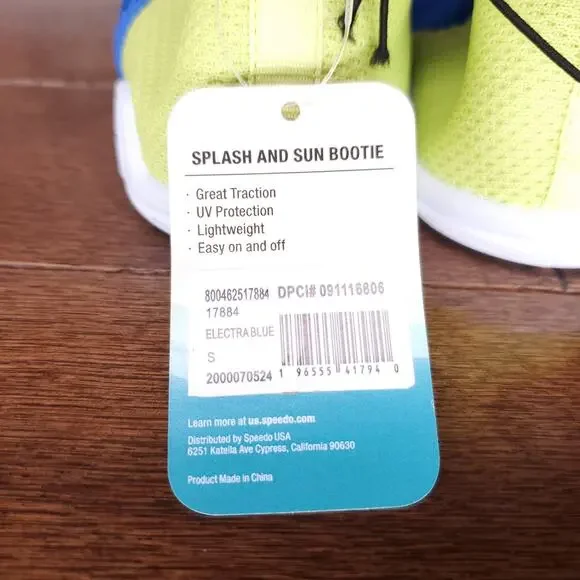 Speedo Splash and Sun Bootie Junior Kids S (13-1) Electra Blue Lightweight Beach - Picture 6 of 8